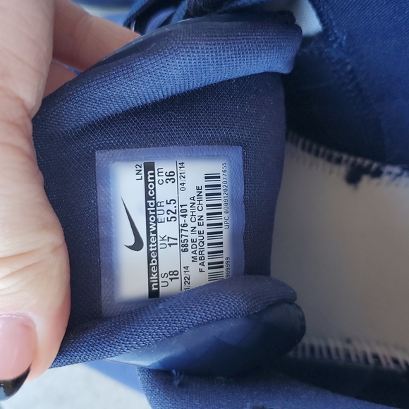 Nike Zoom Crusader Basketball Shoes Navy White Size 18 • Zoom Air • Kobe Sheath - Picture 13 of 16